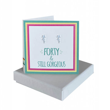 Forty and still gorgeous - Shooting star earrings Coral and Mint
